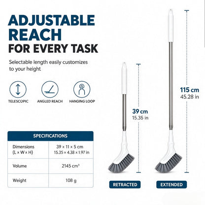 Multifunctional Extendable Long Handle Floor Scrub Brush