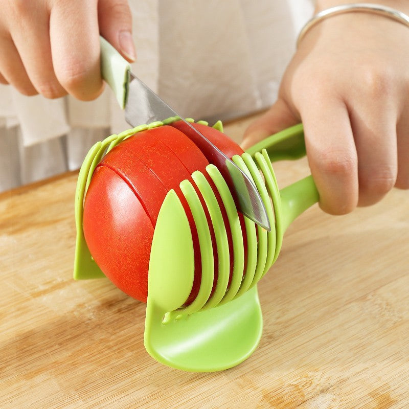 Tomato Slicing Guide & Food Holder – Safe Cutting Aid