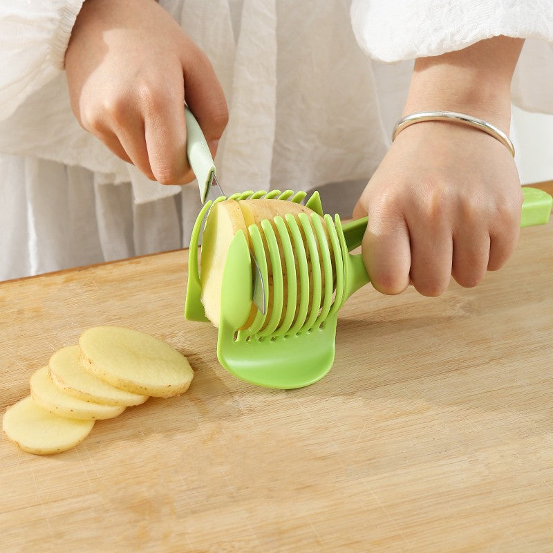 Tomato Slicing Guide & Food Holder – Safe Cutting Aid