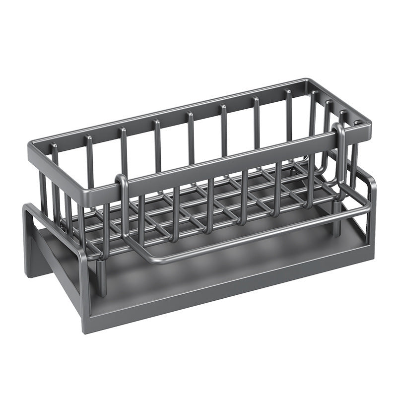 Kitchen Sink Caddy Organizer with Drain Tray & Towel Bar