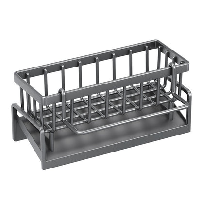 Kitchen Sink Caddy Organizer with Drain Tray & Towel Bar