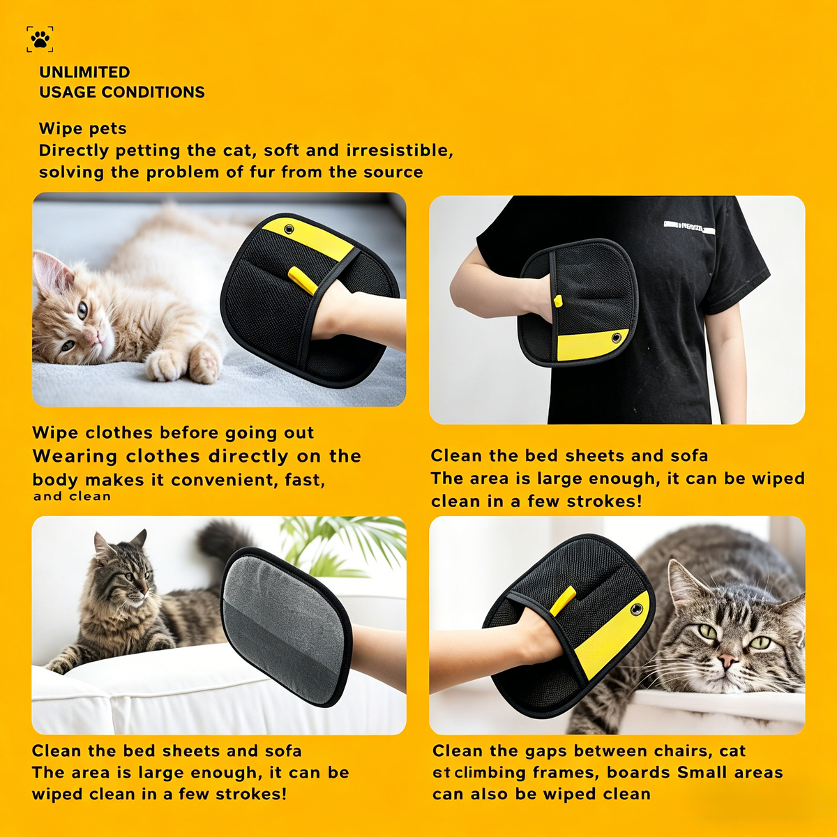 ✨Last Day 50% OFF - Pet hair remover Electrostatic gloves