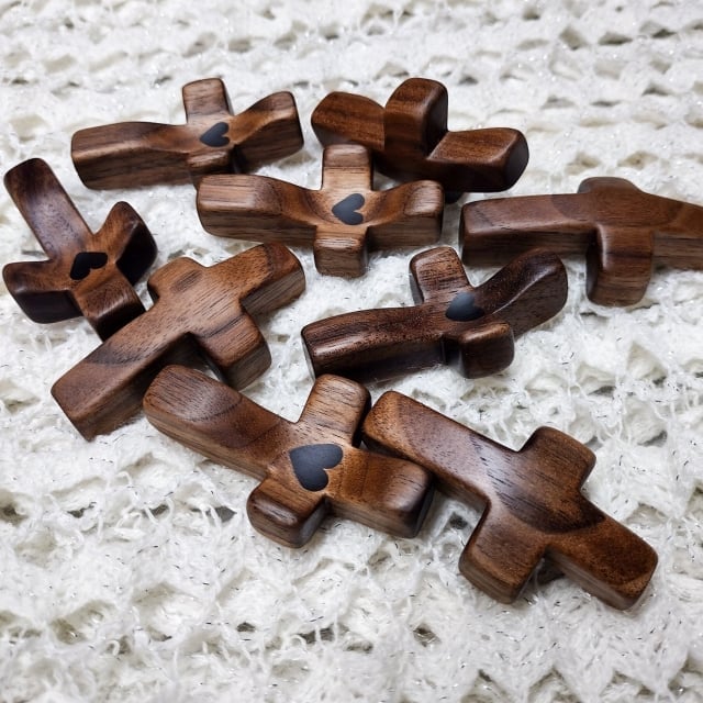 Handcrafted Wooden Cross My Heart