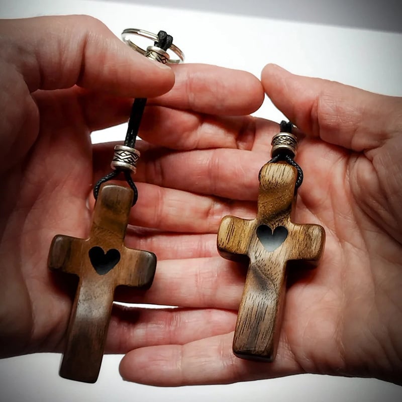 Handcrafted Wooden Cross My Heart