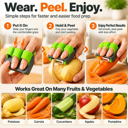 🥕 Palm Vegetable Peeler – Finger Grip Kitchen Tool for Faster & Easier Food Prep