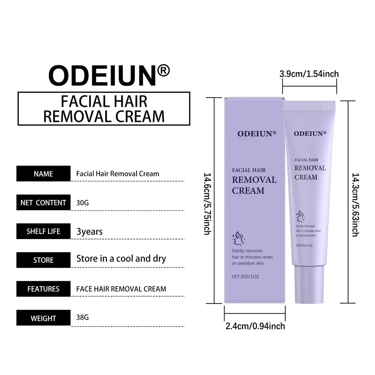 Gentle and Painless Facial Hair Removal Cream